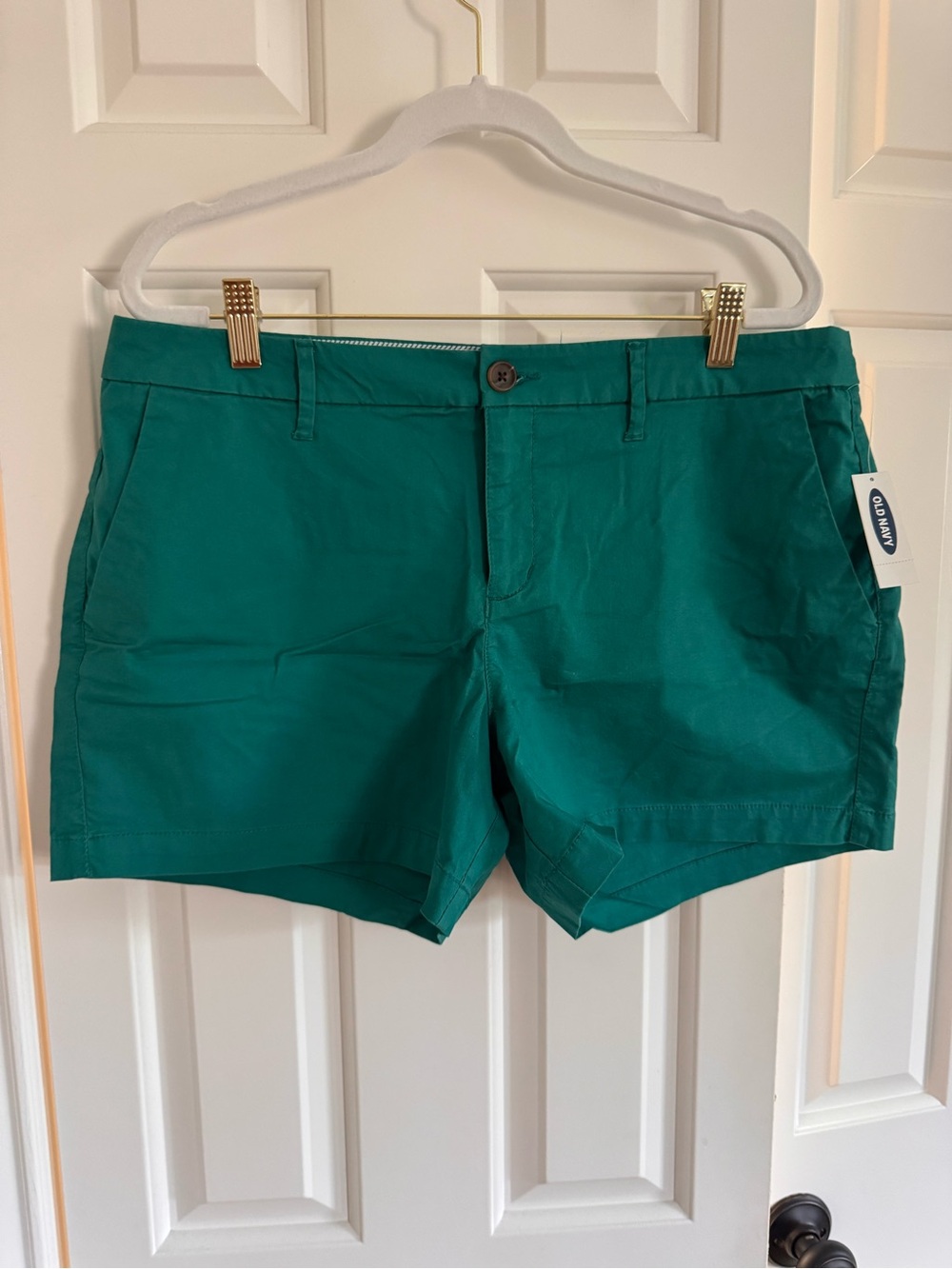 Old Navy Teal Green Women’s Chino Bermuda Shorts